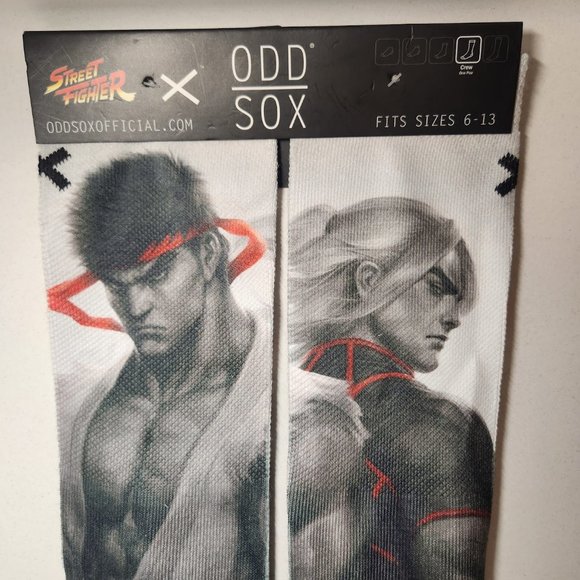 NEW Odd Sox Street Fighter Socks Size 6-13 Men's Hadouken! Come - Picture 4 of 12